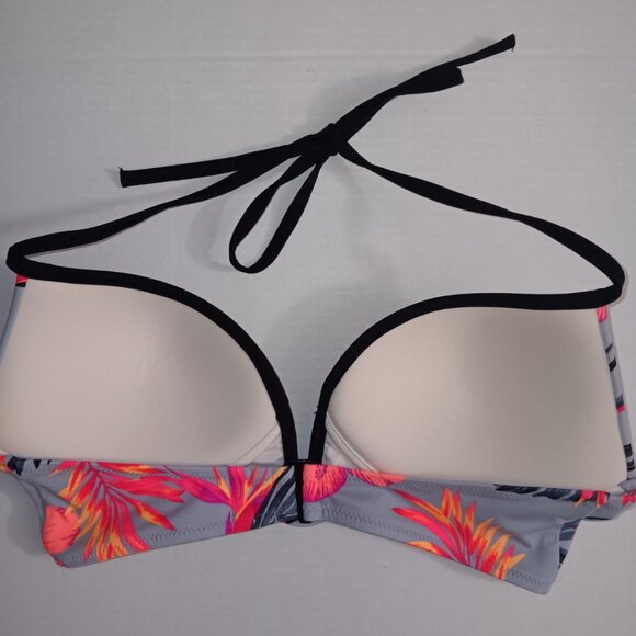 PINK VICTORIA'S SECRET TROPICAL PRINT BIKINI TOP - Picture 3 of 8